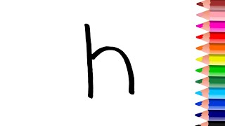 Easy Drawing ! How Draw Cartoon Hen from Letter H step by step doodle art