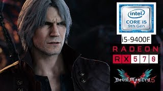 Intel Core i5-9400f + Radeon RX 570 8GB Live Stream Devil May Cry 5 Test. V and Dante Gameplay