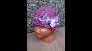 Шапочка из хлопка крючком