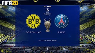 FIFA 20 ! Borussia Dortmund Vs PSG ! Champions League 2019/20 ! Round of 16 ! 19.02.2020
