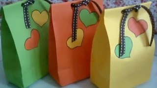 Упаковка для Подарков Сделать Своими Руками Оригами Пакет Сумочка Из бумаги Поделки своими руками!