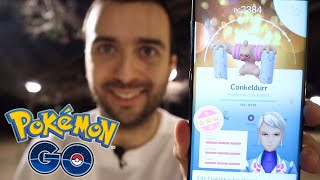 EVOLUCIÓN POR INTERCAMBIO DE CONKELDURR 100% CON SUERTE! ¿MIO O LO REGALO? [Pokémon GO-davidpetit]