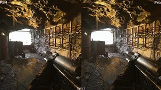 PS4 pro vs GTX  1050ti call of duty WW2 [Frame Rate Test]