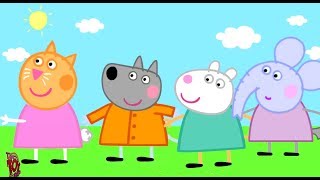 Wrong Heads Peppa Pig Friends , Emily Elephant, Suzy Sheep, Candy Cat and Wendy Wolf