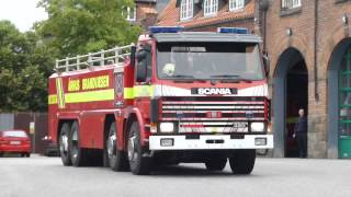 officer vehicle i1 + pump m1 + watertanker v1 in aarhus
