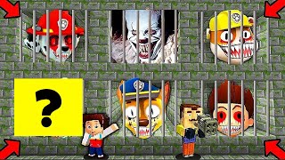 ВЫБЕРИ ПРАВИЛЬНУЮ ТЮРЬМУ ПОБЕГ РАЙДЕР EXE ЩЕНЯЧИЙ ПАТРУЛЬ ГОНЩИК ICE SCREAM МАЙНКРАФТ ЛОВУШКИ БИТВА