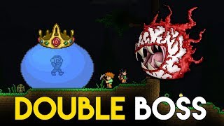 DOUBLE BOSS FIGHT! - King Slime & Cthulhu! - Let's Play Vanilla Terraria - Gameplay : Part 4