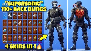 NEW "SUPERSONIC" SKIN Showcased With 110+ BACK BLINGS! Fortnite Battle Royale (SUPERSONIC COMBOS)