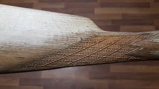нанесение насечки на приклад ружья, реставрация  иж 54