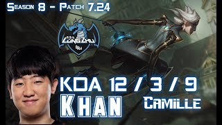 LZ Khan CAMILLE vs ILLAOI Top - Patch 7.24 KR Ranked
