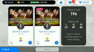 Spanish League Vol.4 196 Stars Box Draw PES 2018 Mobile | Get Black Ball Glitch Again