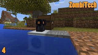 ENERGIA DA ÁGUA E BACKPACK - ZombiTech #4 (Minecraft PE + Inner Core)