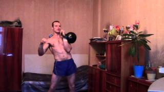 Гиря 32кг. Жим ДЦ.100 подъемов.Gira 32kg.LC press.100 reps.