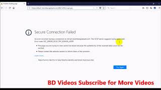 Mozilla Firefox Error   Secure Connection Failed Solved