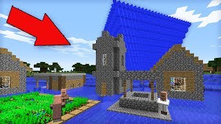 Я СПАС ДЕРЕВНЮ ЖИТЕЛЕЙ ОТ НАВОДНЕНИЯ В МАЙНКРАФТ 100% ТРОЛЛИНГ ЛОВУШКА MINECRAFT ЦУНАМИ В ДЕРЕВНЕ