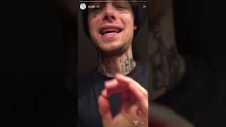 Taddl aka TJ_Beastboy rasiert in seiner Instagramstory