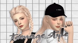 The Sims 4 CAS+Mini Lookbook | Teenage style | w//CC/Mods Shop Team | Triickestsims