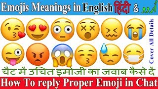 WhatsApp Emojis & Smileys Meaning in Hindi Urdu English in 2019 -What does Emojis Real Meanings v1