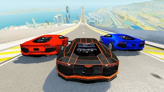 High Speed Jump Crashes BeamNG Drive Compilation #26 (Car Shredding Experiment)