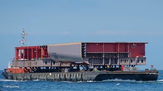 COSTA TOSCANA | arrival of parts of the engine room unit at NEPTUN WERFT | 4K