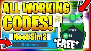 *ALL* NEW SECRET OP WORKING CODES! Roblox Noob Simulator 2