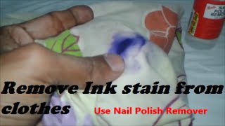 Remove Ink Stain from your Clothes