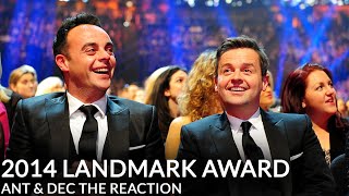 Ant & Dec's NTA Landmark Award - Their Reaction