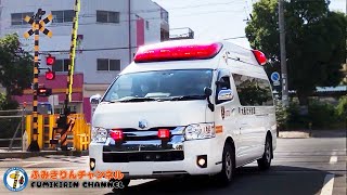 【救急車】子供向け踏切動画 43【はたらくくるま】Ambulance and train cross the Railroad Crossing #43