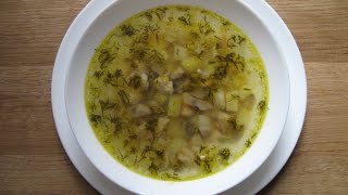 Очень вкусный Суп с курицей и грибами