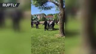 В Вашингтоне произошла драка с участием охраны Эрдогана, демонстрантов и полиции