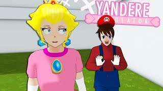 YANDERE PEACH LOVES MARIO SENPAI | Yandere Simulator Mario Edition