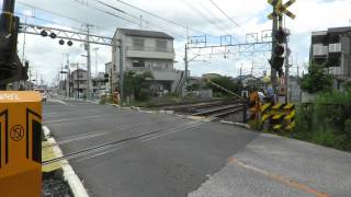 踏切点検で遮断機が単動