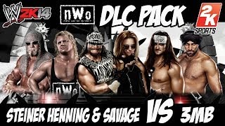 WWE 2K14 nWo Dlc nWo Curt Henning Scott Steiner And Randy Savage Vs 3MB Gameplay