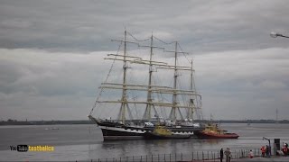Клип Барк Крузенштерн приходит Архангельск 27 июня 2015  timelapse