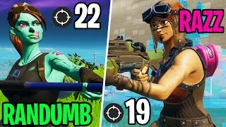 I spectated LG RANDUMB vs. LG RAZZ! - (Who's better at FORTNITE?)