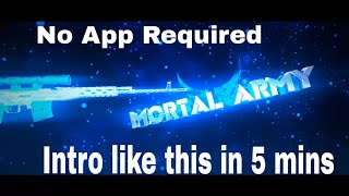 3D INTRO WITHOUT TEXT | How to Make Cool Intro in 5 mins! | Cool 3D Sniper Gun intro for PUBG Mobile