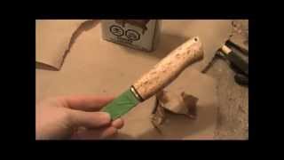 Oiling a Curly Birch Knife Handle
