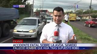 Presunto asaltante muere atropellado al huir de su víctima