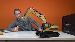 МЕТАЛЛИЧЕСКИЙ ЭКСКАВАТОР на радиоуправлении ... Huina rc excavator 580