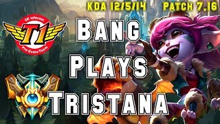 BANG 1vs9! SKT T1 Bang Plays TRISTANA vs EZREAL Adc - S7 Ranked | Patch 7.16