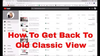 How To Go From Youtube Studio Beta View Back To Youtube Classic View