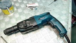КАК снять переключатель? Перфоратор MAKITA HR2450T пропал удар ,- замена бойка и кольца поршня