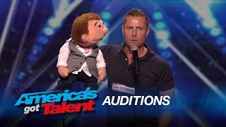 Paul Zerdin: Funny Ventriloquist and Puppet Share the Language of Love - America's Got Talent 2015