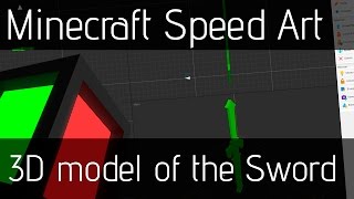 Minecraft Speed Art : 3D model of the sword Cubik Studio