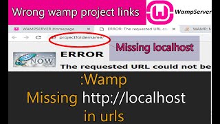 WAMP: Missing http://localhost/ in urls , The requested URL not be retrieved