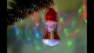 Новогодняя игрушка из лампочки - дед Мороз