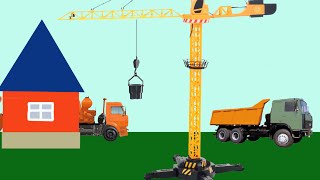 Мультик про машинки и домик. Спецтехника для детей развивающий мультик