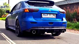 NeX® _Mitsubishi Lancer X SPORTBACK! ЭКСКЛЮЗИВ. Глушитель раздвоенный. Эффект. Звук. Спорт