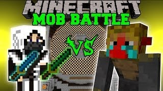 NINJA VS MONKING, PIG MAGE, & PIRATE CAPTAIN - Minecraft Mod Battle - Mob Battles - Mods