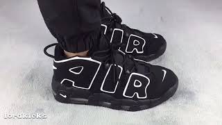 NIKE AIR MORE UPTEMPO OBSIDIAN REVIEW + ON FEET